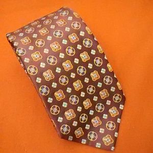 Stunning Ermenegildo Zegna Tie Maroon Pattern EUC